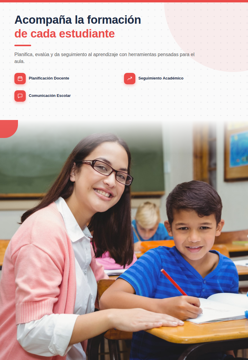 Acompaña la formación de cada estudiante